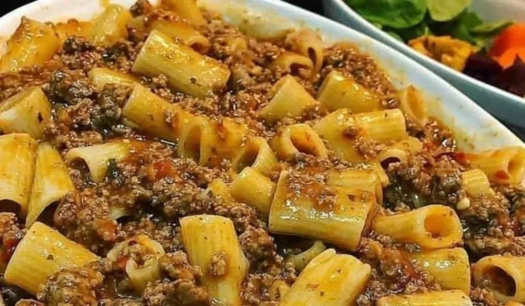 Macarrão com carne moída