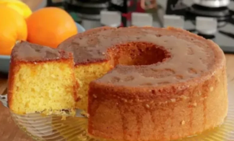 Bolo de iogurte e laranja