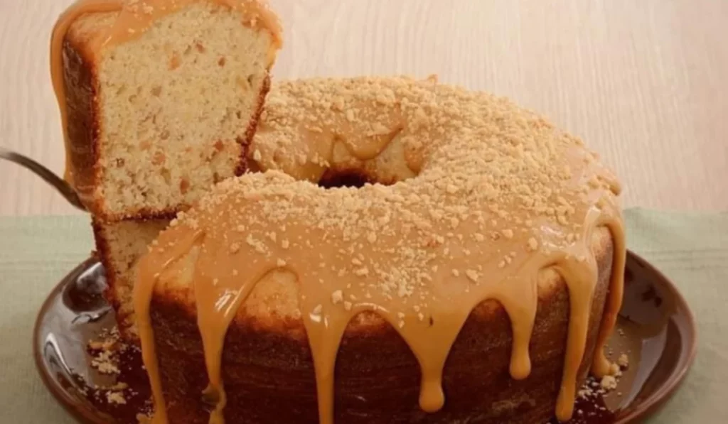 Bolo de paçoca com doce de leite Foto Reprodução da internet