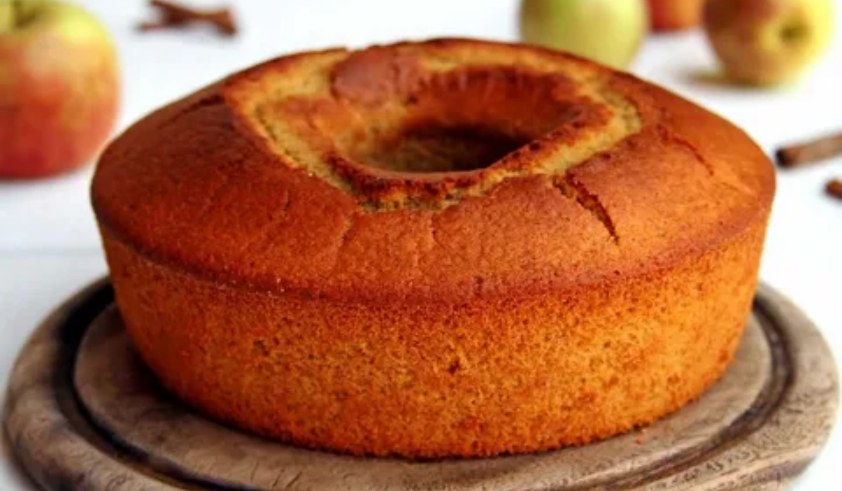 bolo de maçã com canela