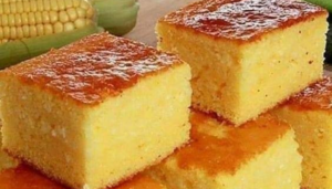 Bolo de fubá no liquidificador