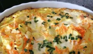 Omelete de forno com abobrinha