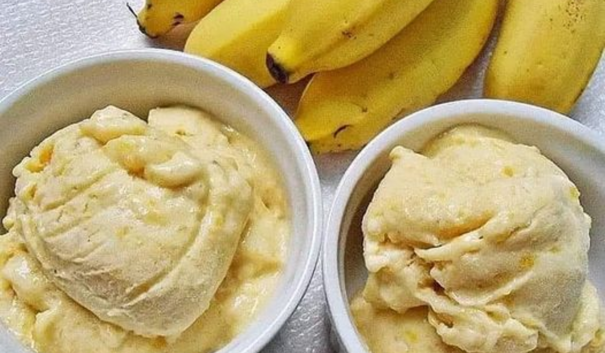 sorvete de maça e banana