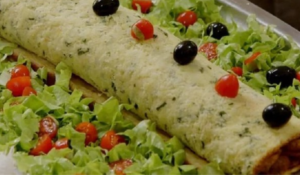 Rocambole de bacalhau