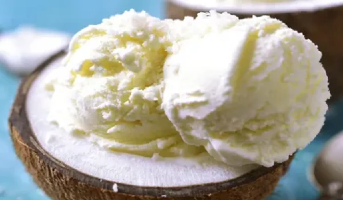 sorvete de coco cremoso