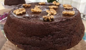 Bolo de chocolate com biomassa de banana