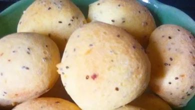 pão de queijo com mandioquinha e chia