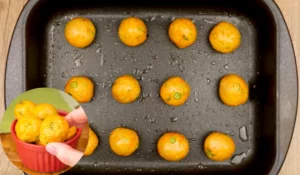 Receita de bolinho de frango com legumes maravilhoso