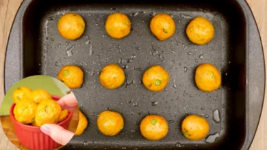 Bolinho de frango com legumes Foto Canal cooknenjoy