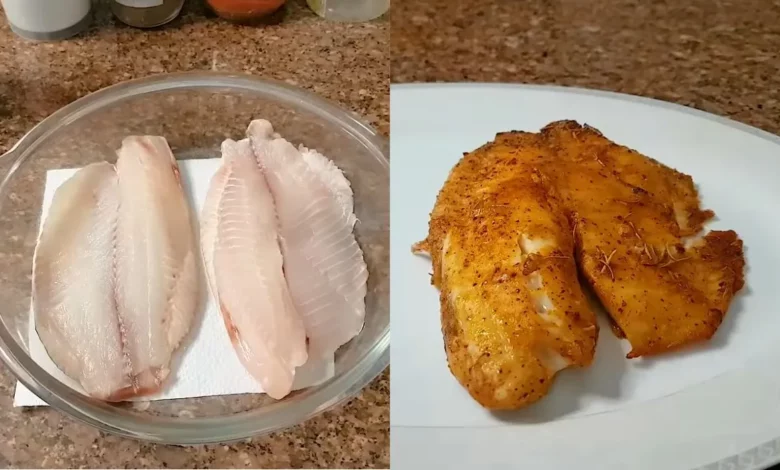 Filé de Tilápia na airfryer uma delicia e muito saudável