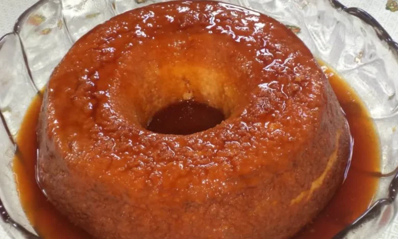 Pudim de tapioca para servir depois do almoço de domingo