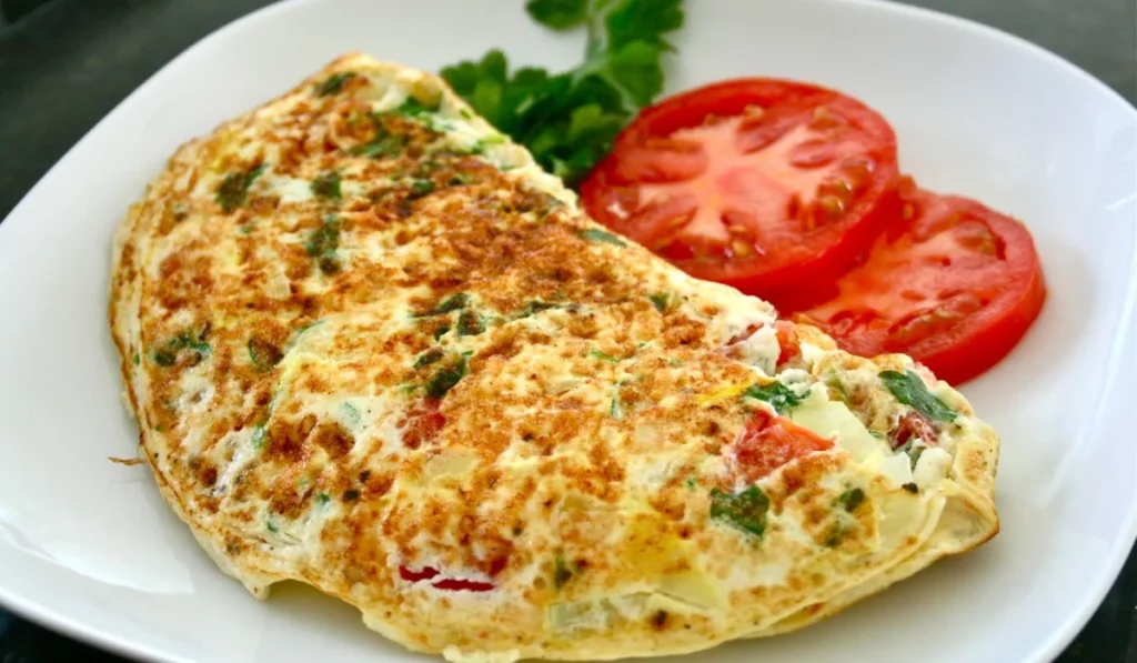 omelete com vegetais