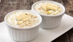 Arroz doce com chocolate branco: sua sobremesa ainda mais gostosa