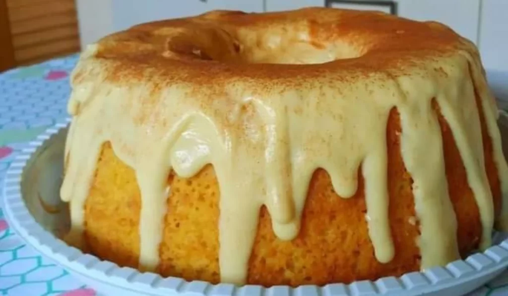 Bolo de milho com cobertura de brigadeiro de milho/Foto: reprodução da internet