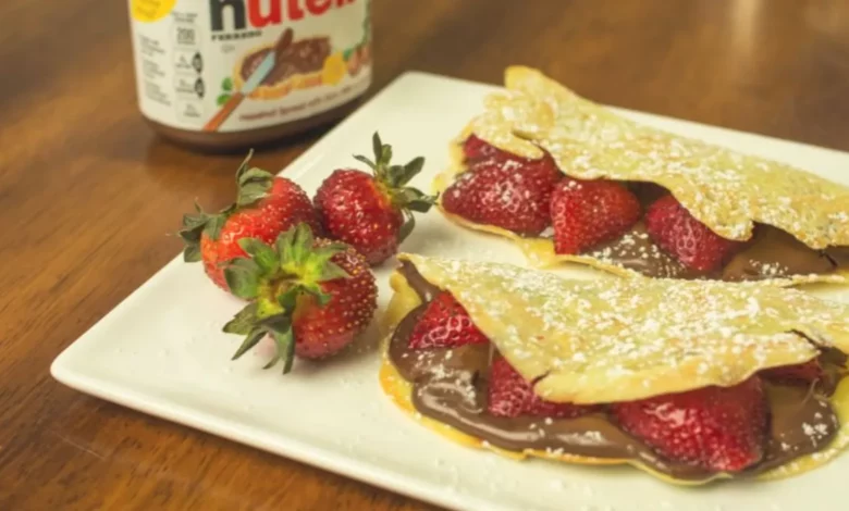 Crepe de nutella com morango