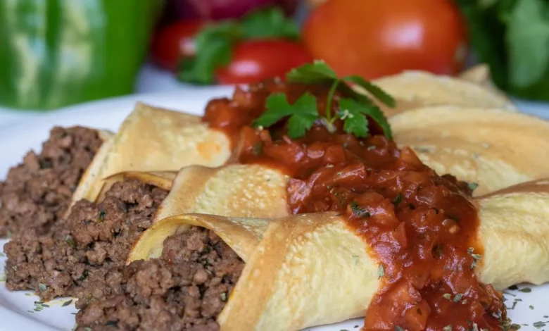 Panqueca de carne moída para o dia das mães