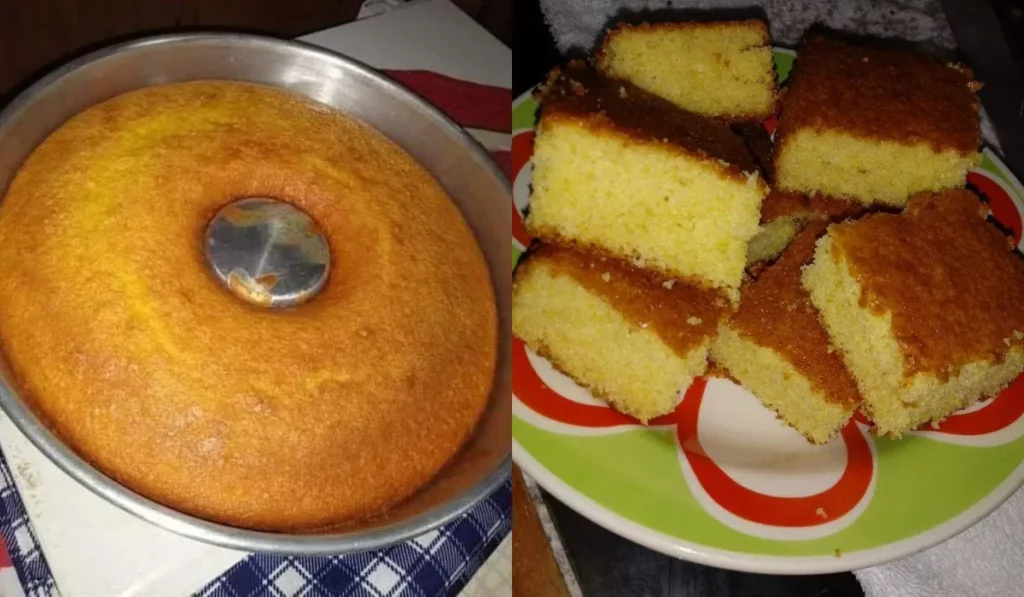 bolo de fubá fofinho e simples