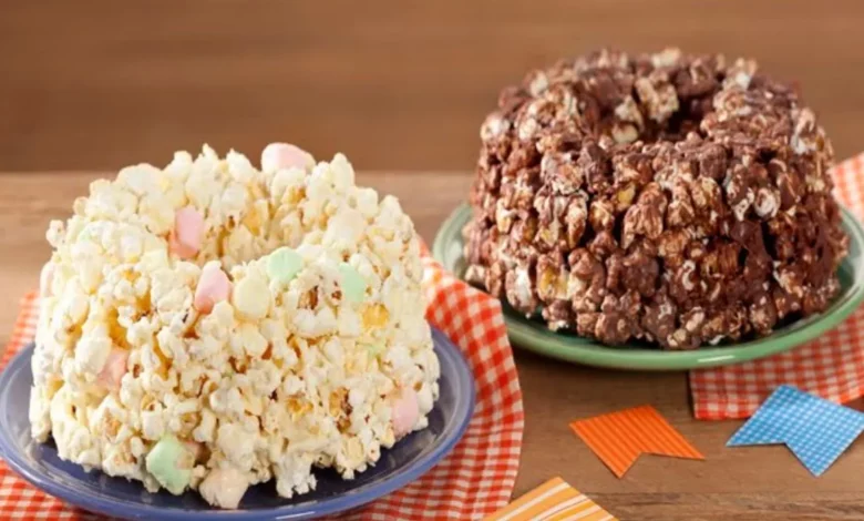 Bolo de Pipoca para festa Junina crocante e deliciosa