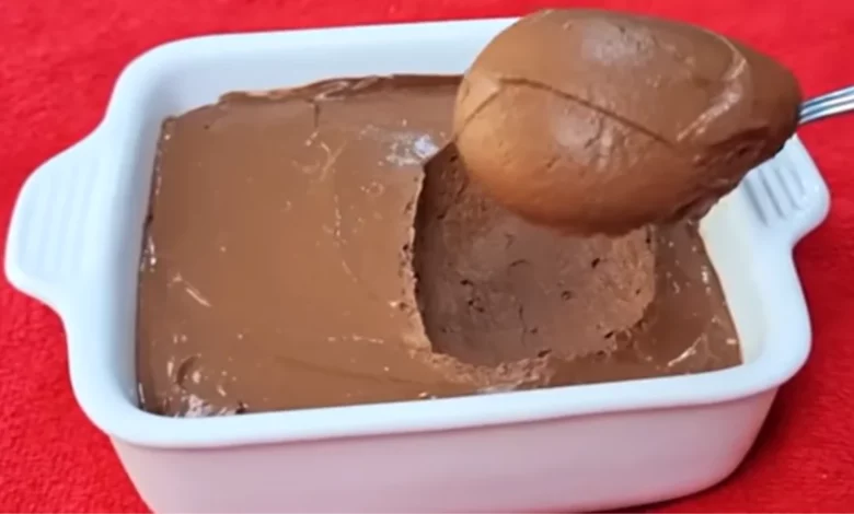 Mousse de chocolate sem açúcar