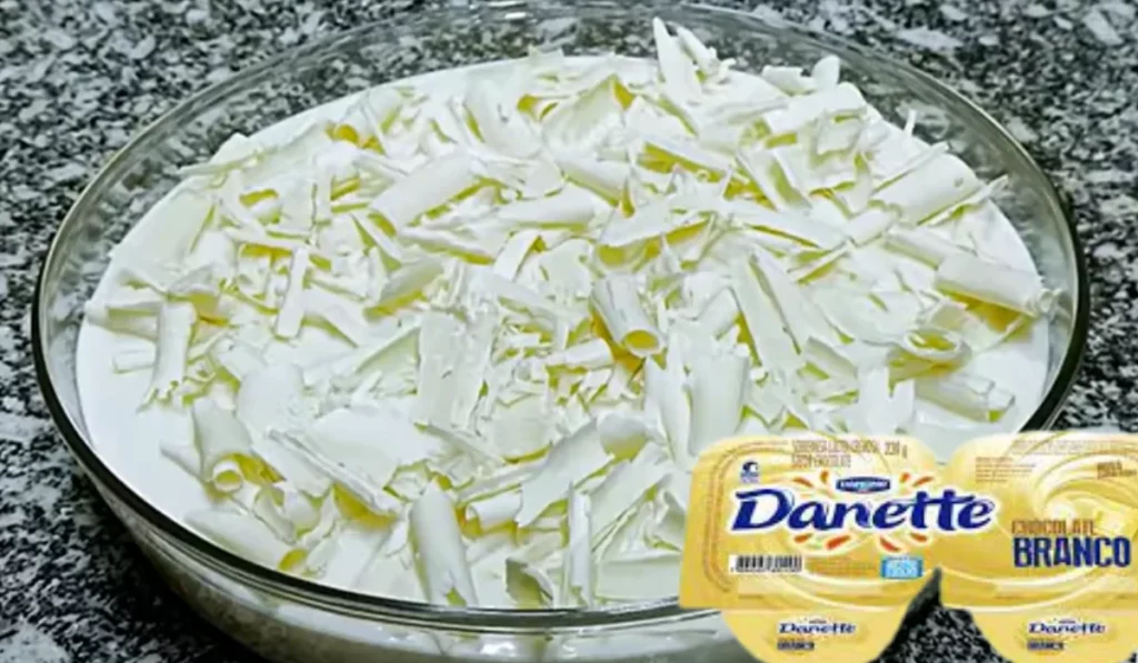 Receita de Danette caseiro de chocolate branco