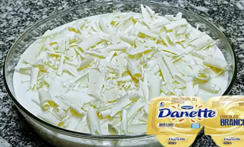 Receita de Danette caseiro de chocolate branco