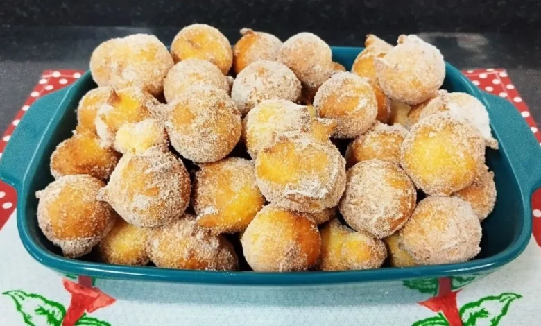 Bolinho de chuva sequinho por fora