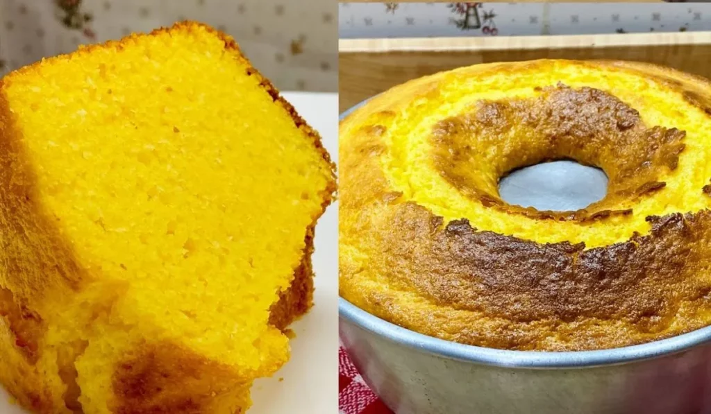 Bolo de Fubá com Creme de Leite