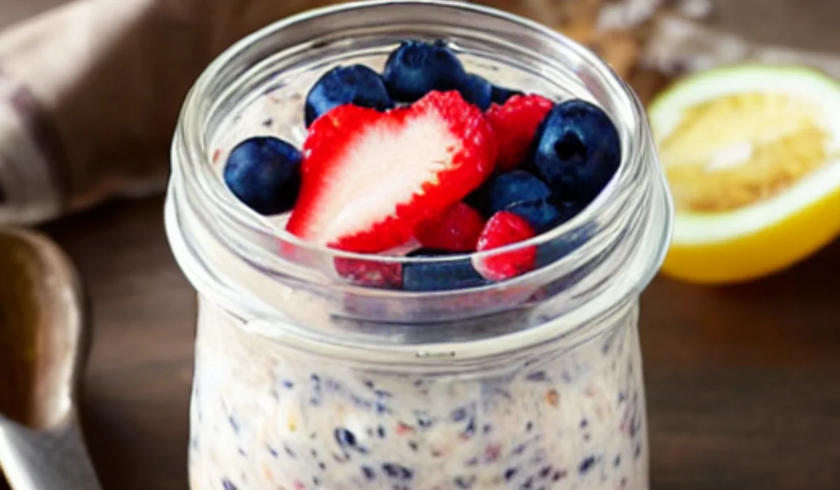 Overnight Oats de frutas vermelhas