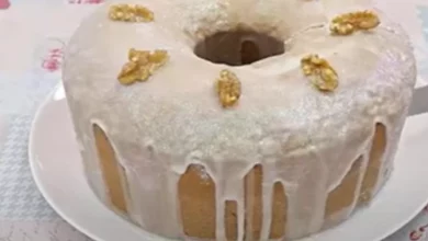 Receita do bolo de nozes simples