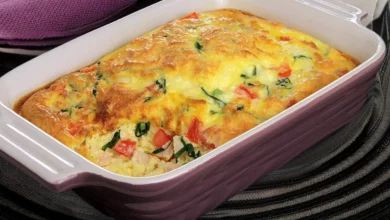 Omelete de forno com couve