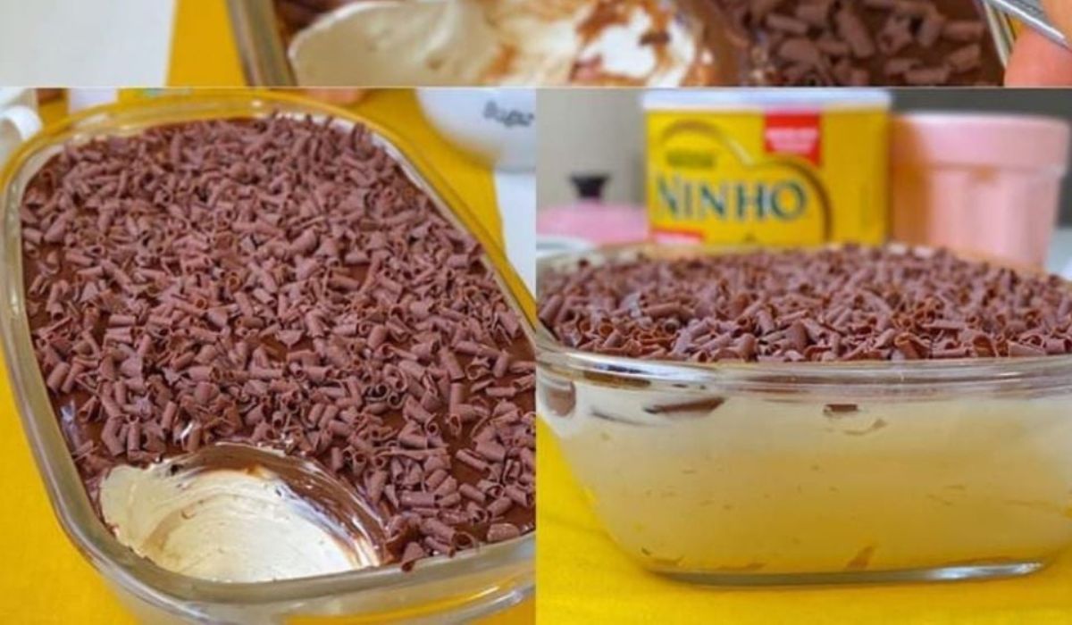 MOUSSE DE LEITE NINHO NA TRAVESSA