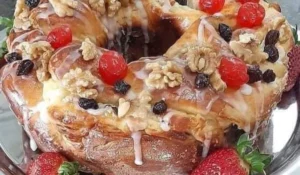 Rosca de natal maravilhosa