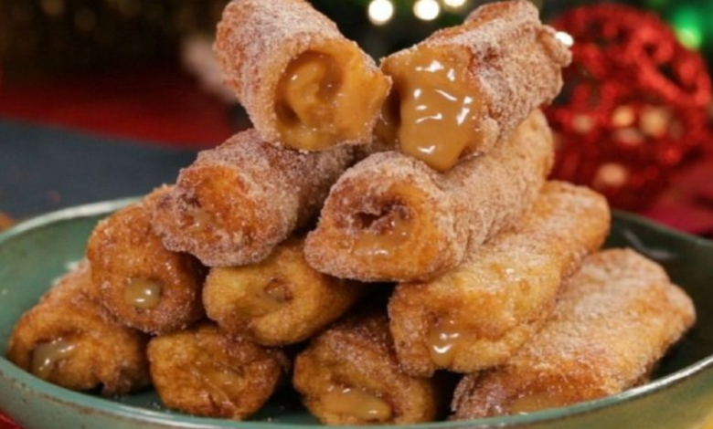 Rabanada de churros com pão de forma