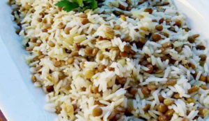 Arroz com lentilhas