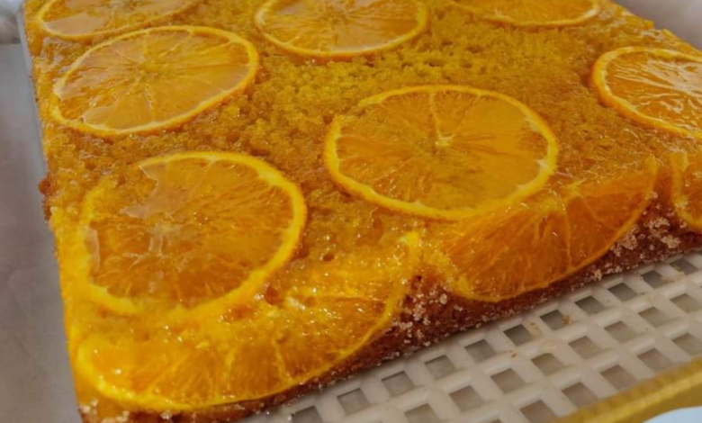 Bolo de laranja invertido