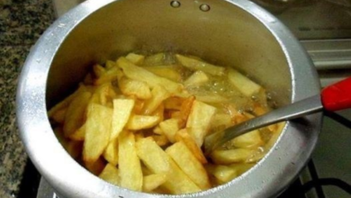 batata frita na panela de pressão