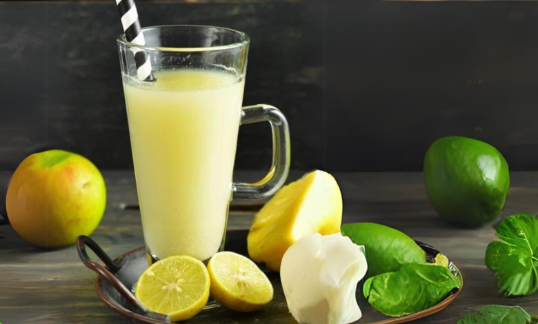 suco de inhame com limão