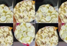 sobremesa disco gelado dentro de recipientes separados