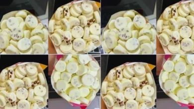 sobremesa disco gelado dentro de recipientes separados