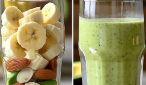 Smoothie de Abacate, Banana e Amêndoa