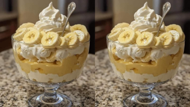 Trifle de Pudim de Banana e Baunilha