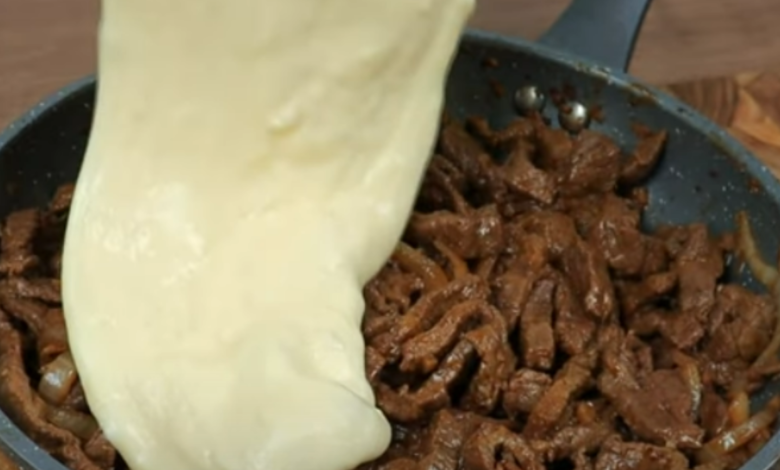 carne com queijo