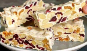 Torrone de Nozes e Mel Sem Assar