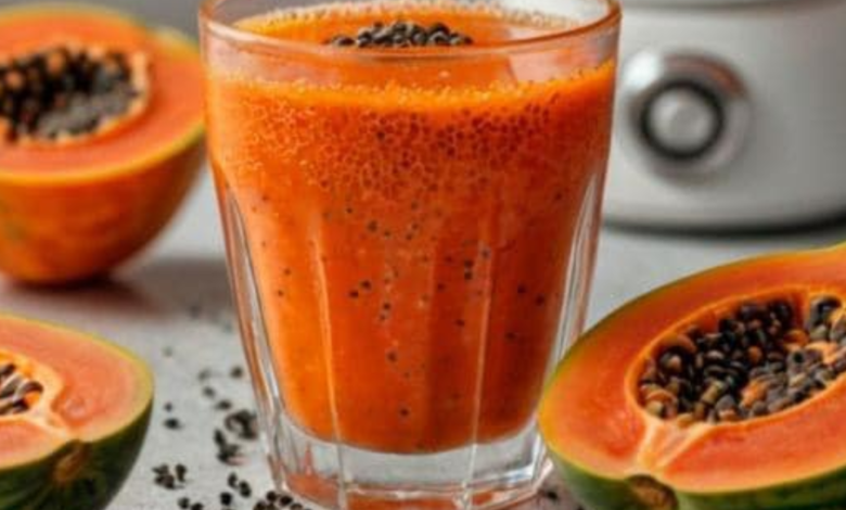 Suco de Mamão e Sementes de Chia Nutrição e Sabor