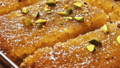 bolo de sêmola com pistache