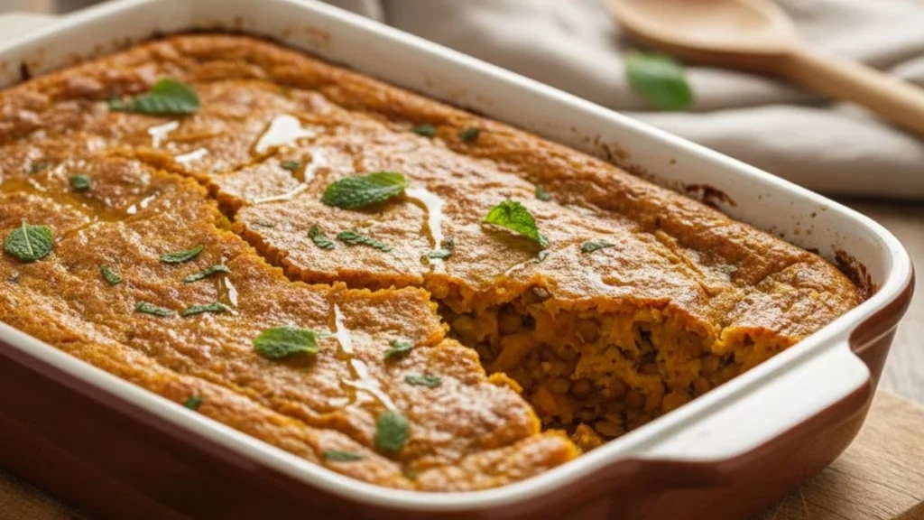 quibe de abóbora com lentilha