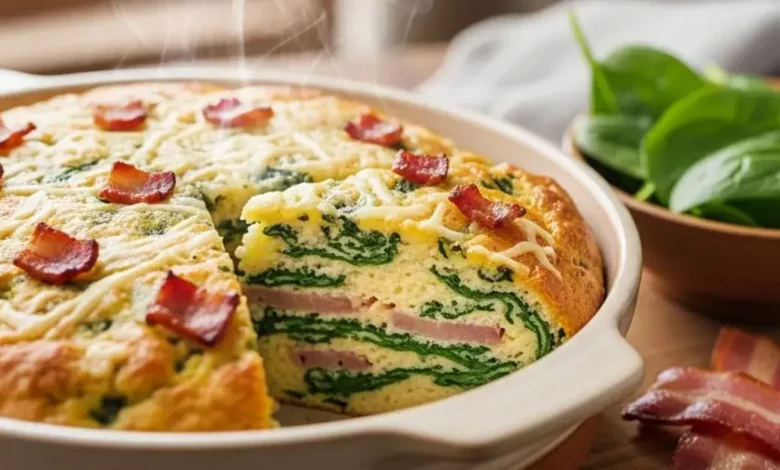 Torta Salgada Prática de Liquidificador: Espinafre, Bacon e o Equilíbrio Perfeito de Sabores