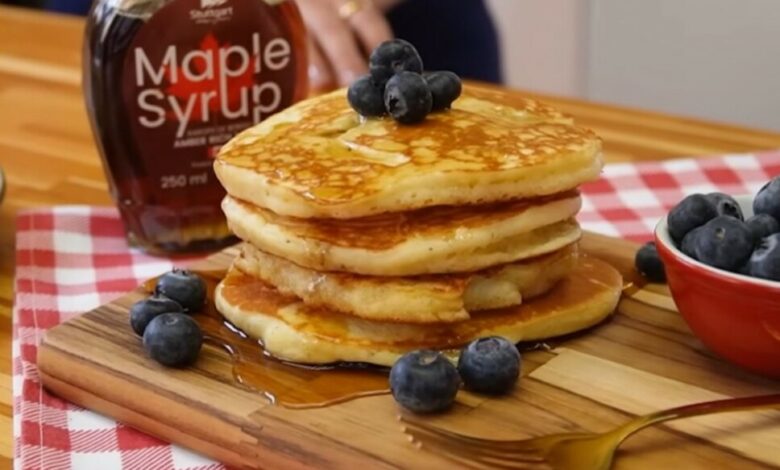 Receita de Panqueca Americana Fofinha com Mel