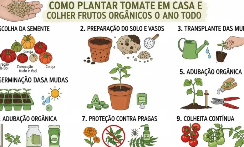 Como Plantar Tomate em Casa e Colher Frutos Orgânicos o Ano Todo