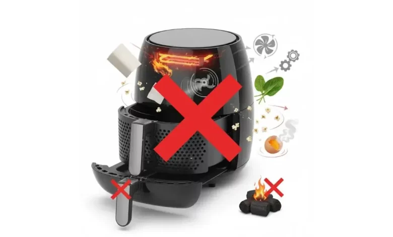 Não Coloque Essas 7 Coisas na Air Fryer Para Evitar Incêndios e Danos